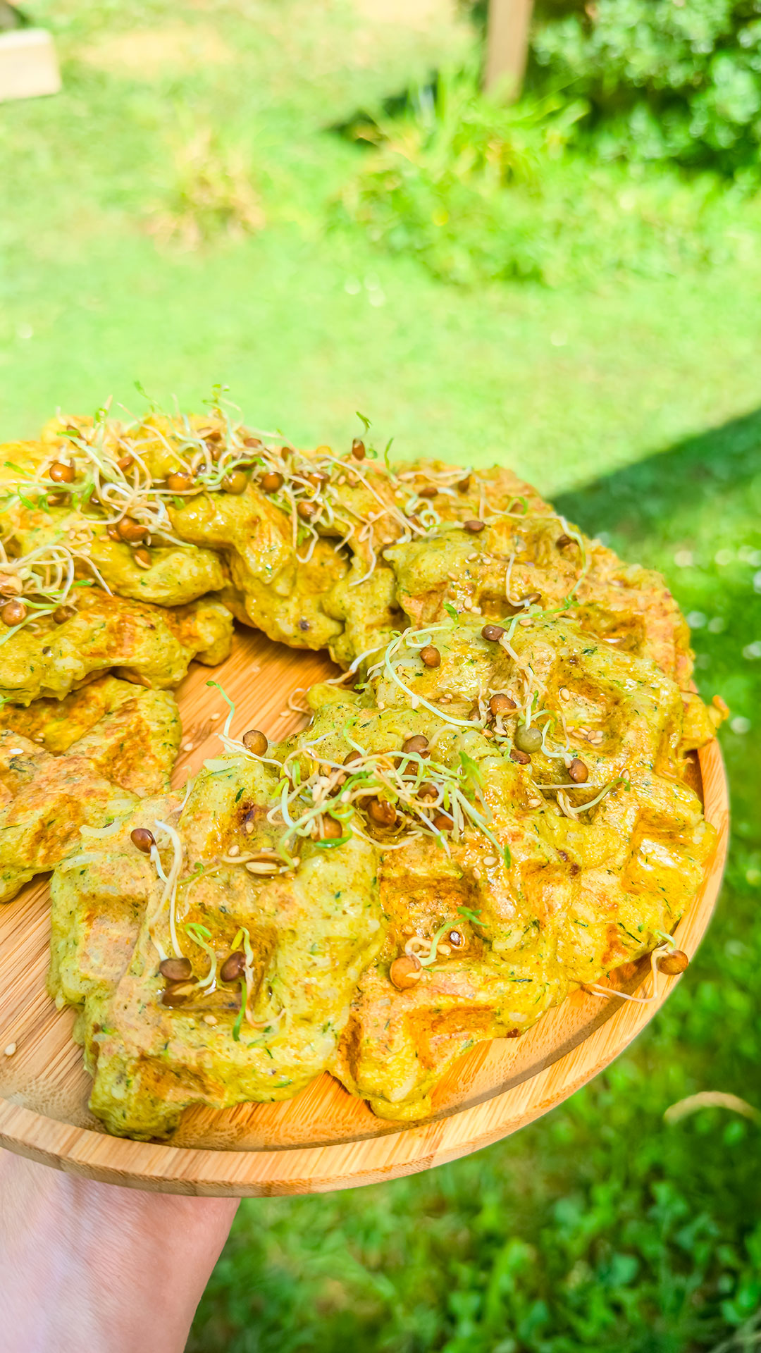 recette healthy-Gaufre au riz et courgette