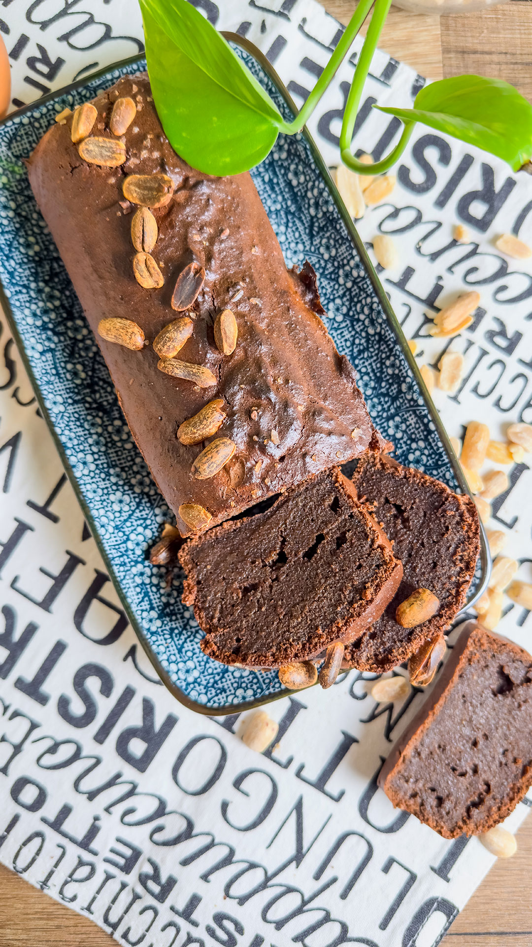 recette healthy-Cake au riz, chocolat et cacahuète