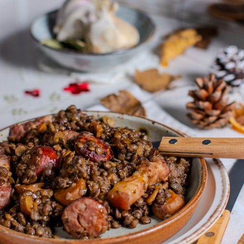 recette helathy - Petit salé aux lentilles aux diots de Savoie et poitrine fumée