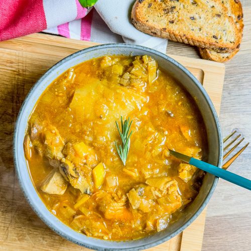 recette healthy - Soupe de lasagnes aux légumes et poulet