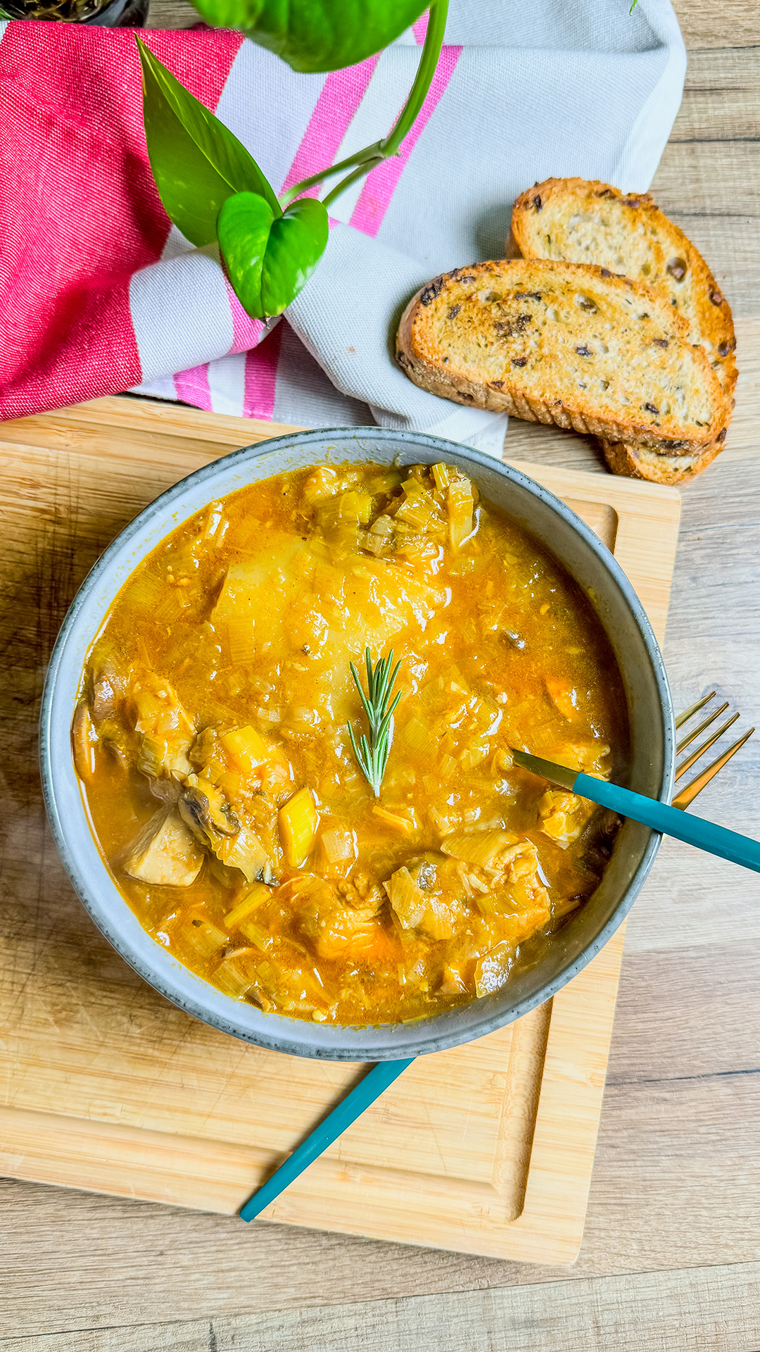 recette healthy - Soupe de lasagnes aux légumes et poulet