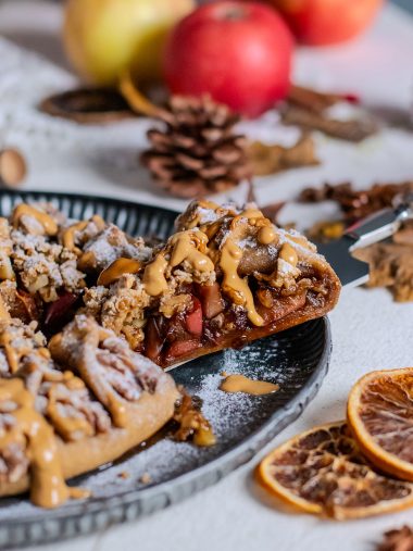 recette healthy - Tarte aux pommes et noix caramélisées