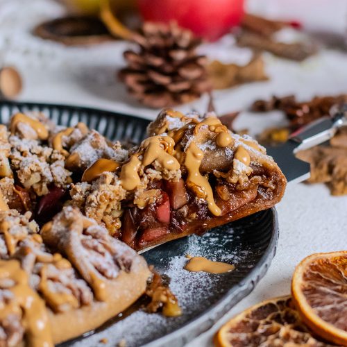 recette healthy - Tarte aux pommes et noix caramélisées